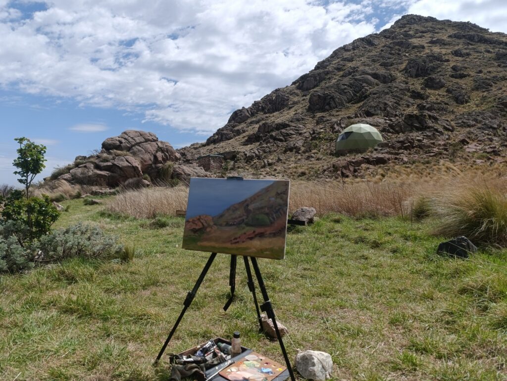 Pintando un cuadro en la cima del uritorco