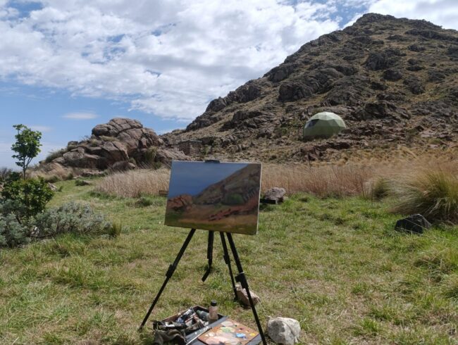 Pintando un cuadro en la cima del uritorco