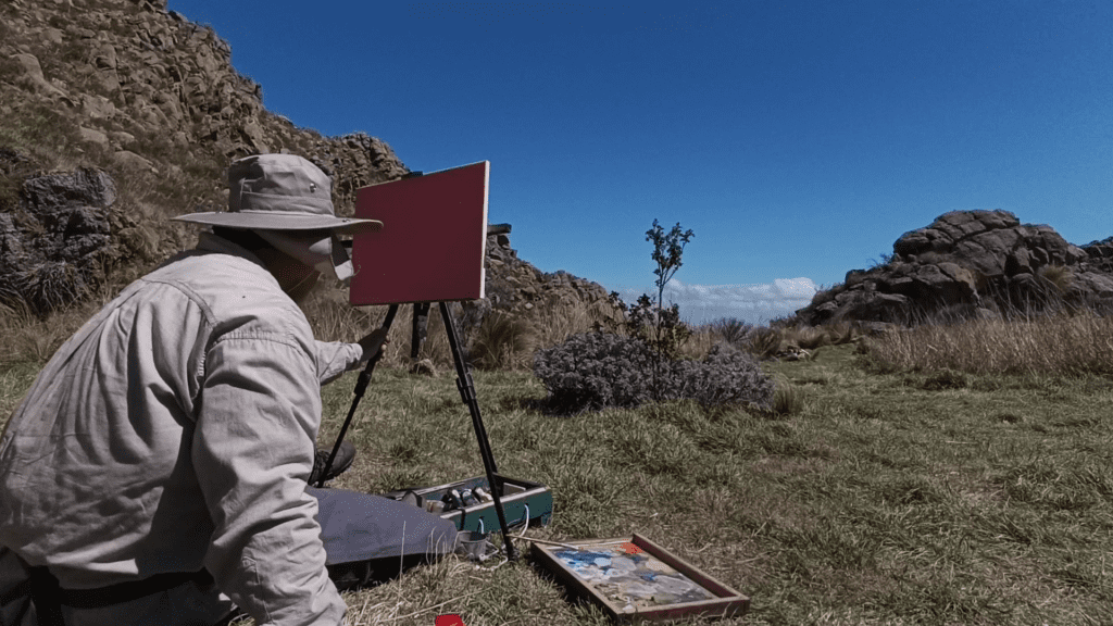 Pintar al aire libre frente al paisaje real y pintar en estudio