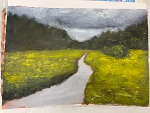 Error común en pinturas al óleo fáciles con colores agrisados